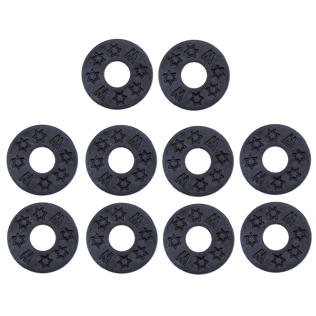 10 Pieces Acoustic Electric Guitar Bass Strap Block Rubber Safety Strap Lock Washer Gasket Cushion