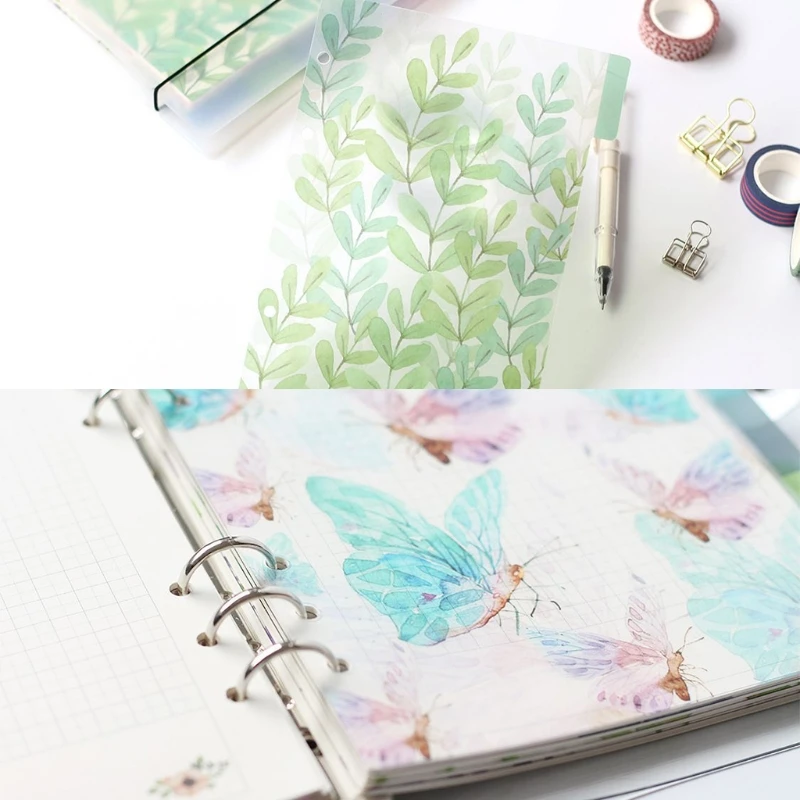 Catoon Clear Divider Index Pages Classified Sorter For 6-Holes Binder