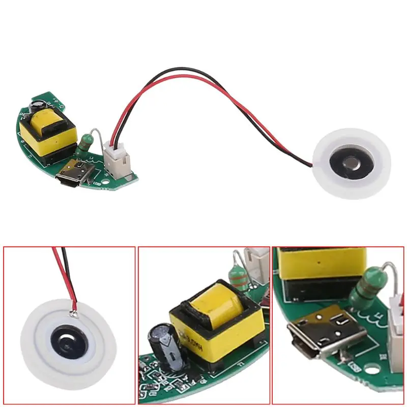 Mini humidificador USB con placa de circuito para nebulización, máquina de pulverización con USB, película de atomización, hoja de atomizador, Mini oscilante