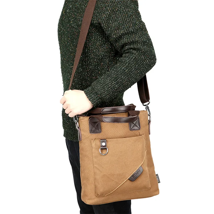 High Quality Men\'s Shoulder Bag Travel Crossbody Bag Vintage Tote man Laptop Messenger Bag canvas male Handbags bolsas