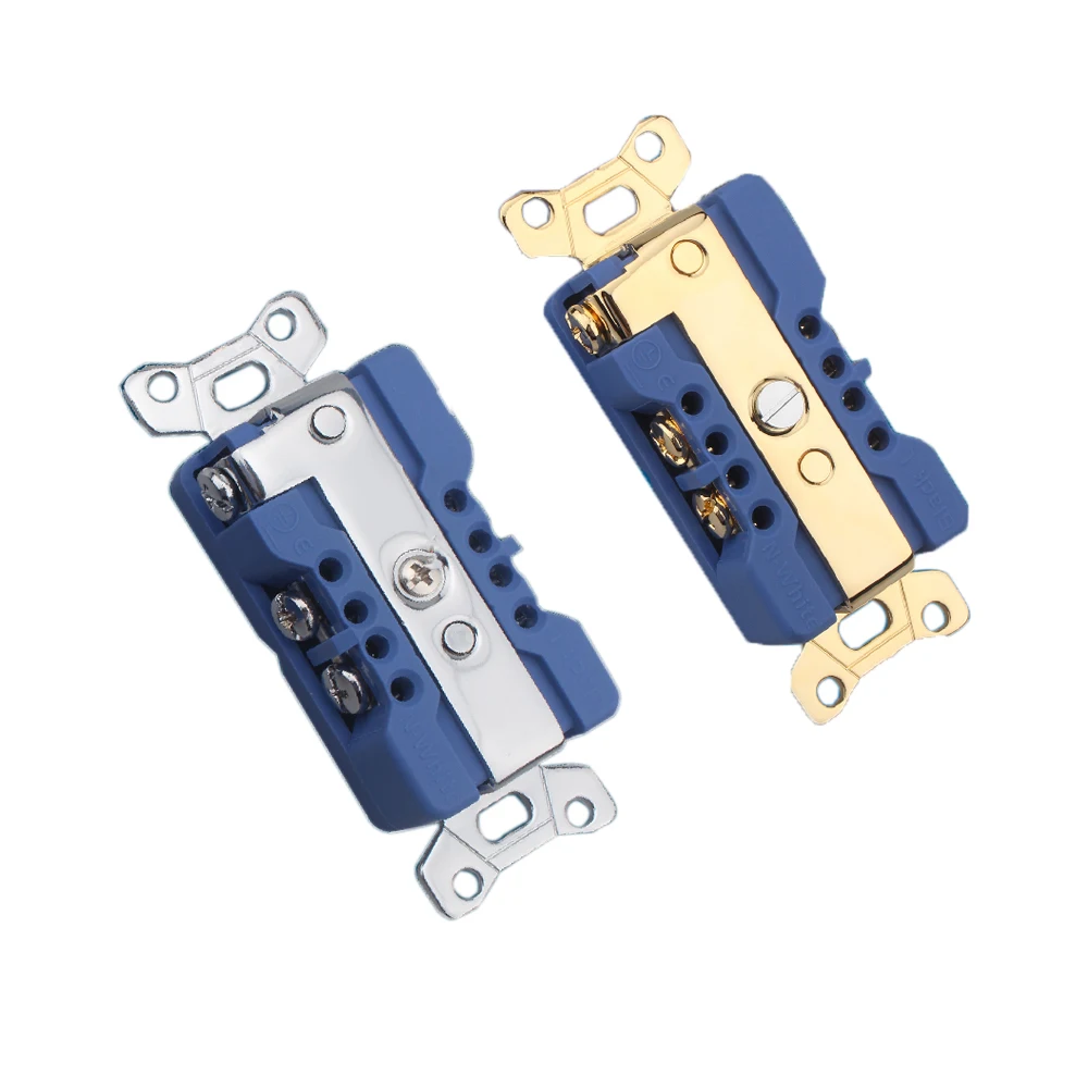 Audiocrast ทองแดงบริสุทธิ์ US AC 20A Duplex Wall AC Receptacles Wall Outlet US ผู้จัดจำหน่าย AC Power Duplex Wall ซ็อกเก็ต