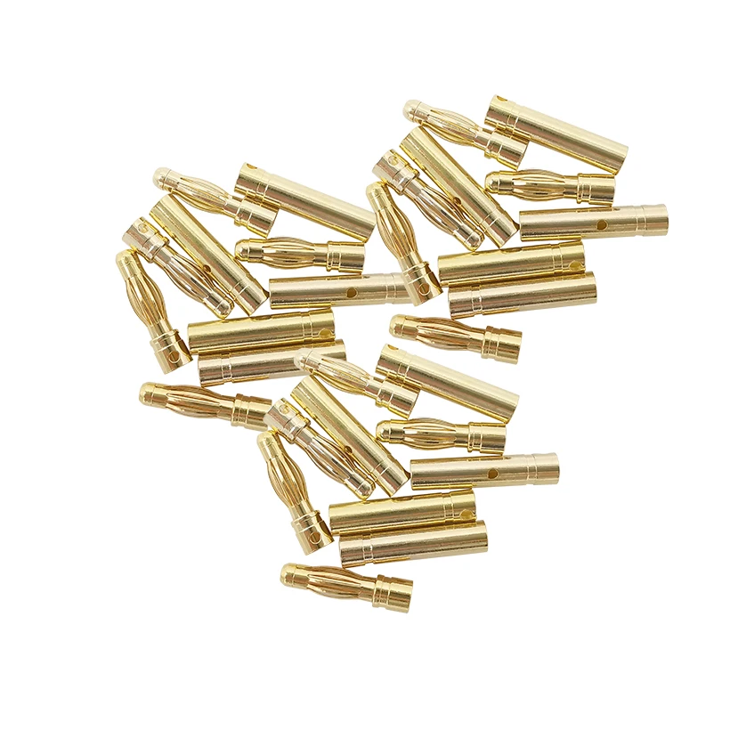 2/5/10/20Pair 2mm 3mm 3.5mm 4mm RC Battery Bullet Banana Plug Male Female Bullet Banana Connector Gold Plated