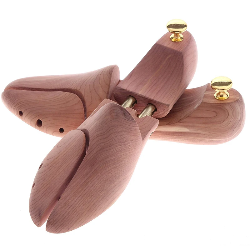 Twin Tube Red Cedar Wood Adjustable Shoe Shaper Men's Shoe Tree