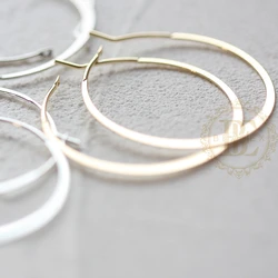 DIY Supply-Solid Brass Hammered Earring Finding - Earring Hook - Earring Hoop (4555C)