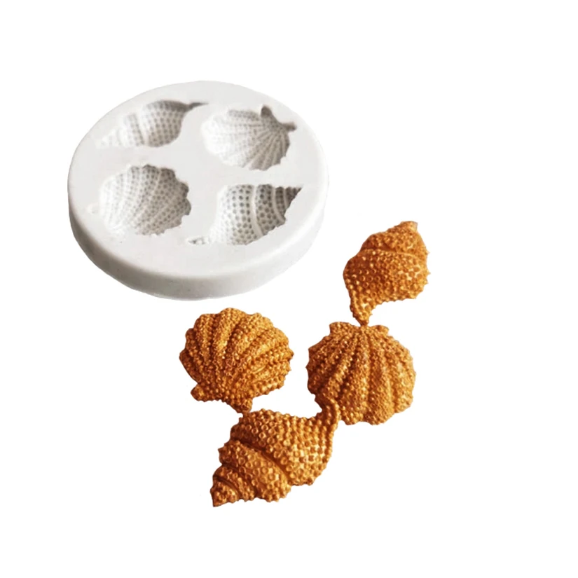 Conch Shellfish Shape Silicone Mold Sugarcraft Chocolate Cupcake Fondant Cake Decorating Tools