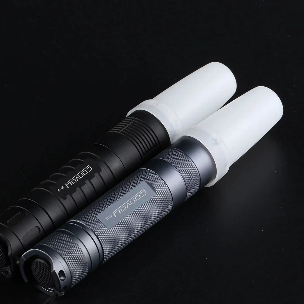 Convoy White Flashlight Diffuser for S21A S21B S21E Linterna Led Torch Flash Light for Camping Tent Light Work Lamp