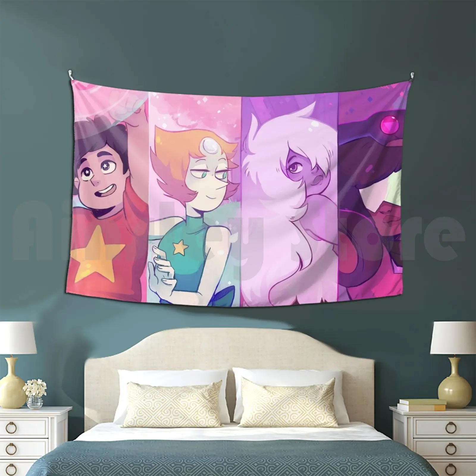 Tapestry Gem Power 3314 Steven Universe Stevenuniverse Pearl Garnet Amethyst