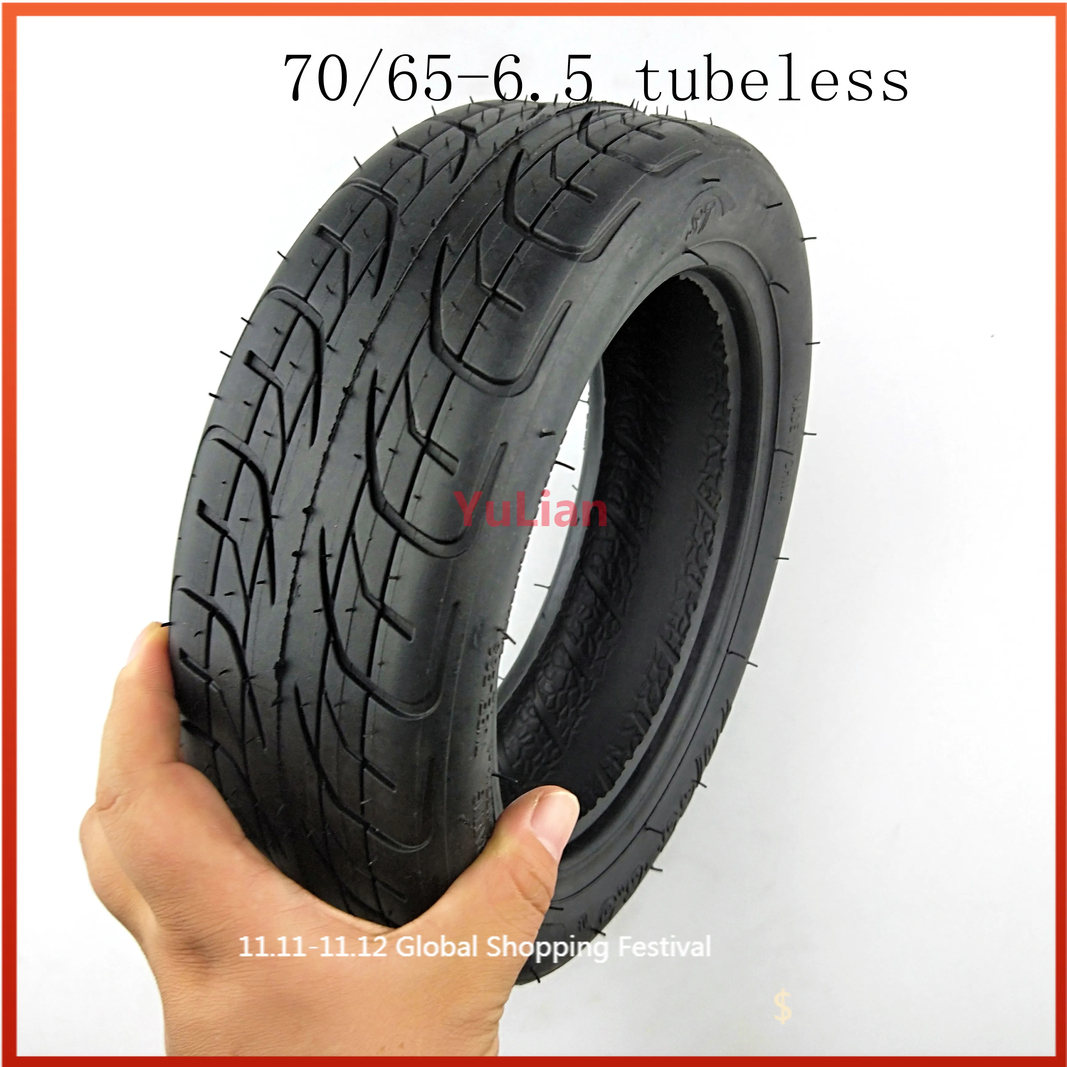 70/65-6.5 Vacuum Tire 10 Inch Tires for Ninebot Mini Pro Electric Balance Scooter Skateboard Tyre Explosion-Proof Shockproof Tub