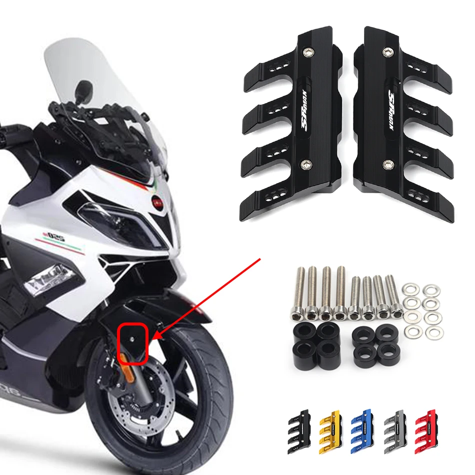 

For Aprilia SRMAX300 SRMAX250 SR MAX 300 250 Motorcycle CNC Accessories Mudguard Side Protection Front Fender Anti-Fall Slider