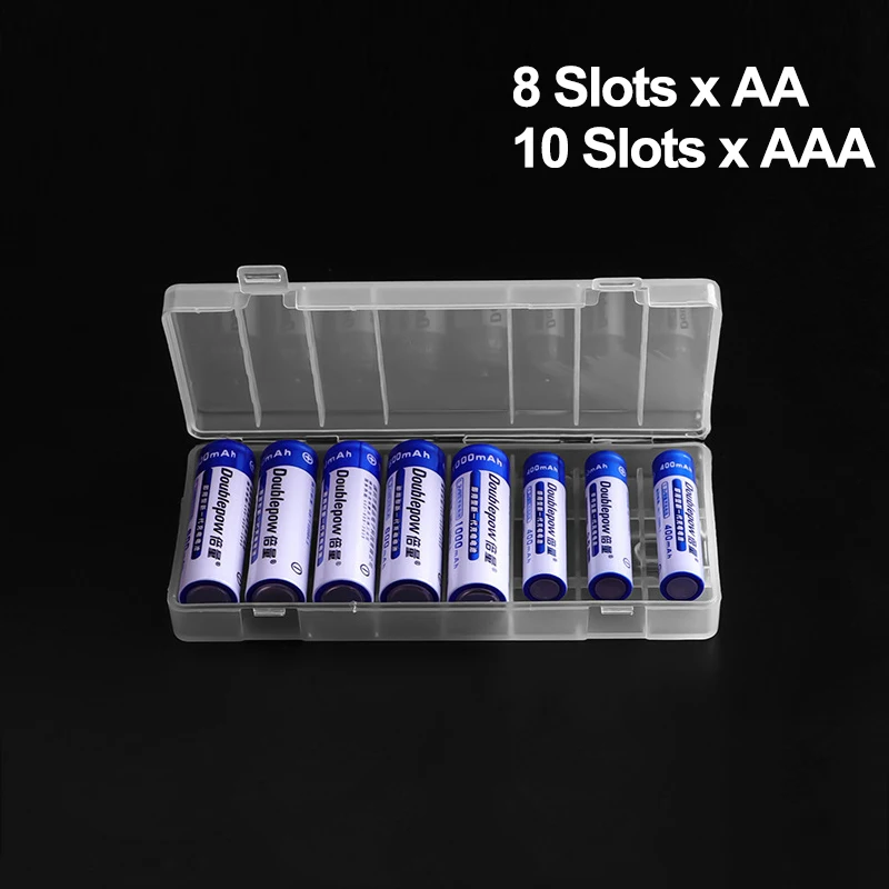 Hard Plastic Battery Case For 18650 Battery Holder Storage Cases For 2/4/8 16340 AA/AAA Rechargeable Battery Container Box