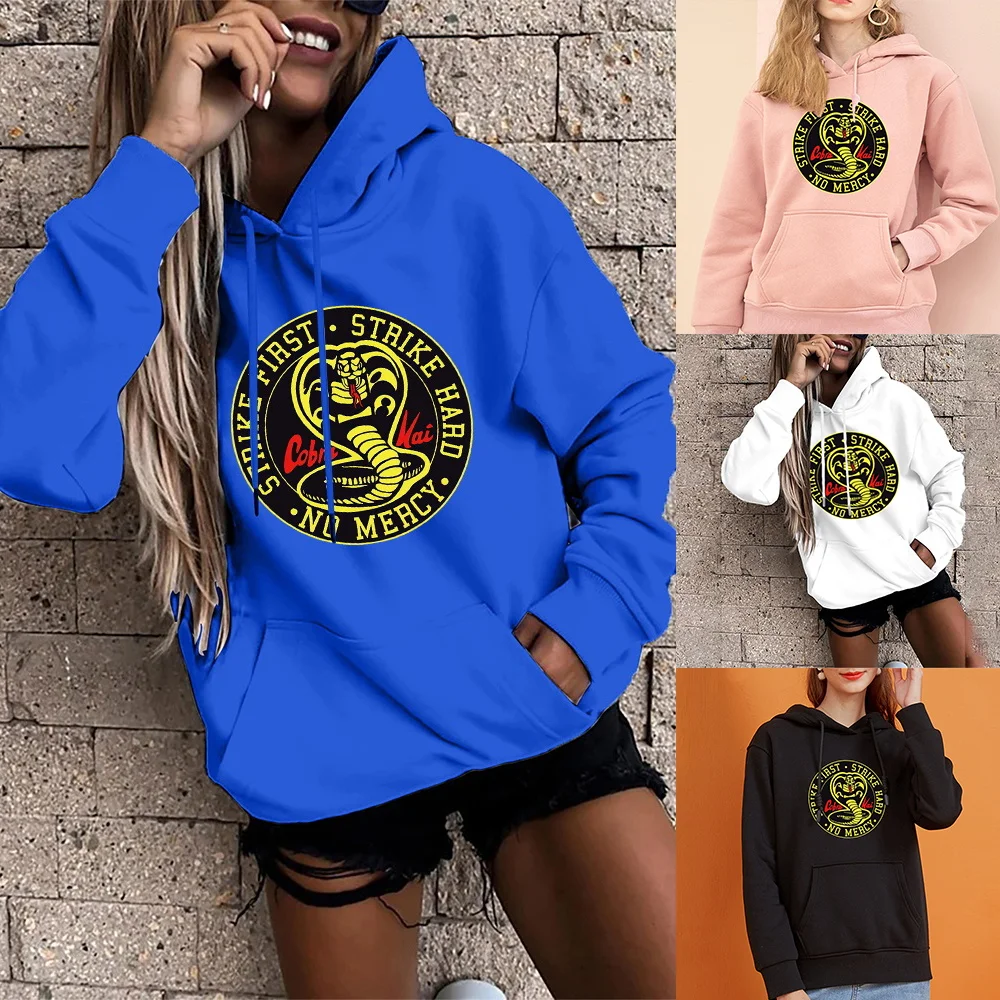 Hoodie Women's Casual Street Bottoming Pullover Sweatshirt Fashion Loose Long Sleeve Pullover Snake Print Ladies Sports Hoodies