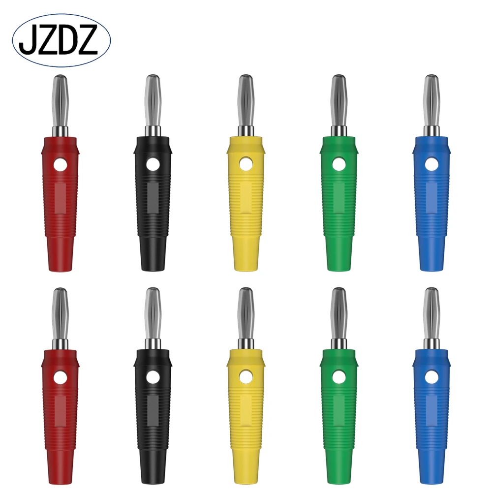 JZDZ 10pcs/lot 4mm Banana Plug Electrical Connector Adaptor 5 Colors J.10017