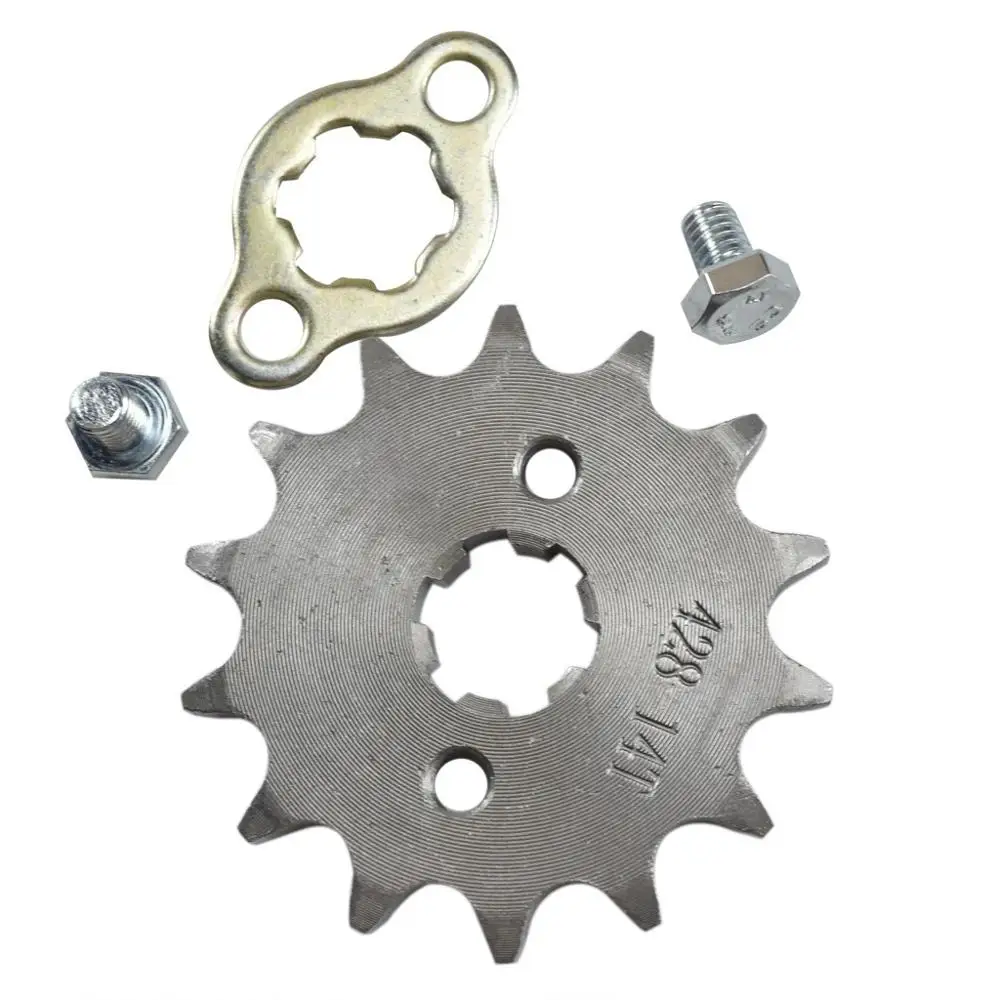 TDPRO 428 Chain 14T 15T 16T 17T 17MM Motorcycle Front Engine Sprocket For 50cc to 125cc Dirt Bike ATV Go Kart Quad Pitbike Buggy