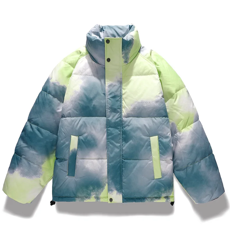 

Men Down Jacket Jacket High Quality Winter Brand Down Coat New Gradient Color Warm Men Winter Jackets Stand Collar Down Coat