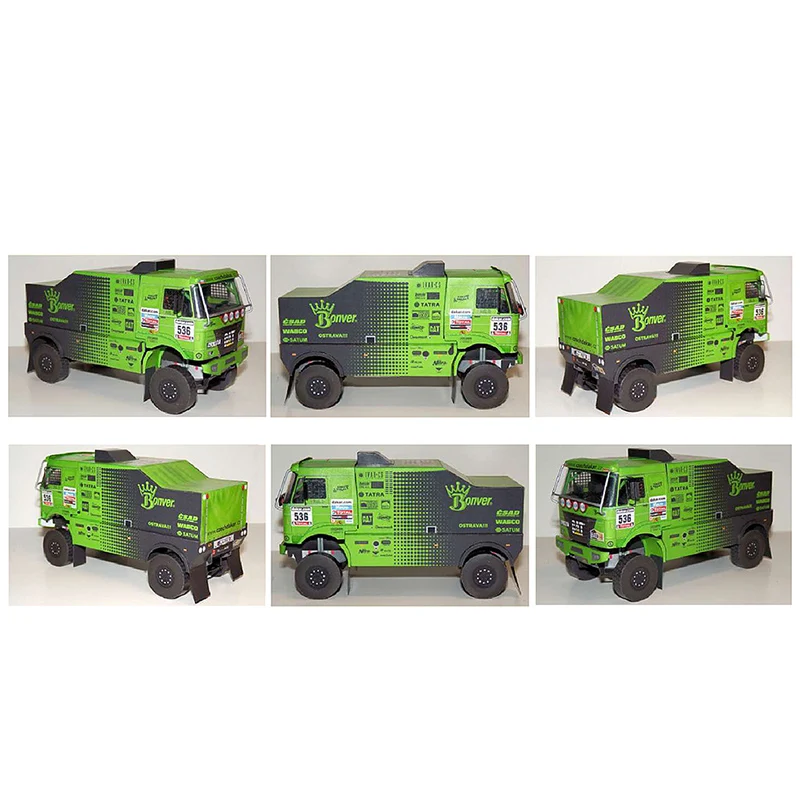 Liaz 111.154 4X4 2013 Truck 1:53 Dakar Rally Origami Art Folding 3D Paper Model Papercraft DIY Adult Handmade Craft Toys ZX-043