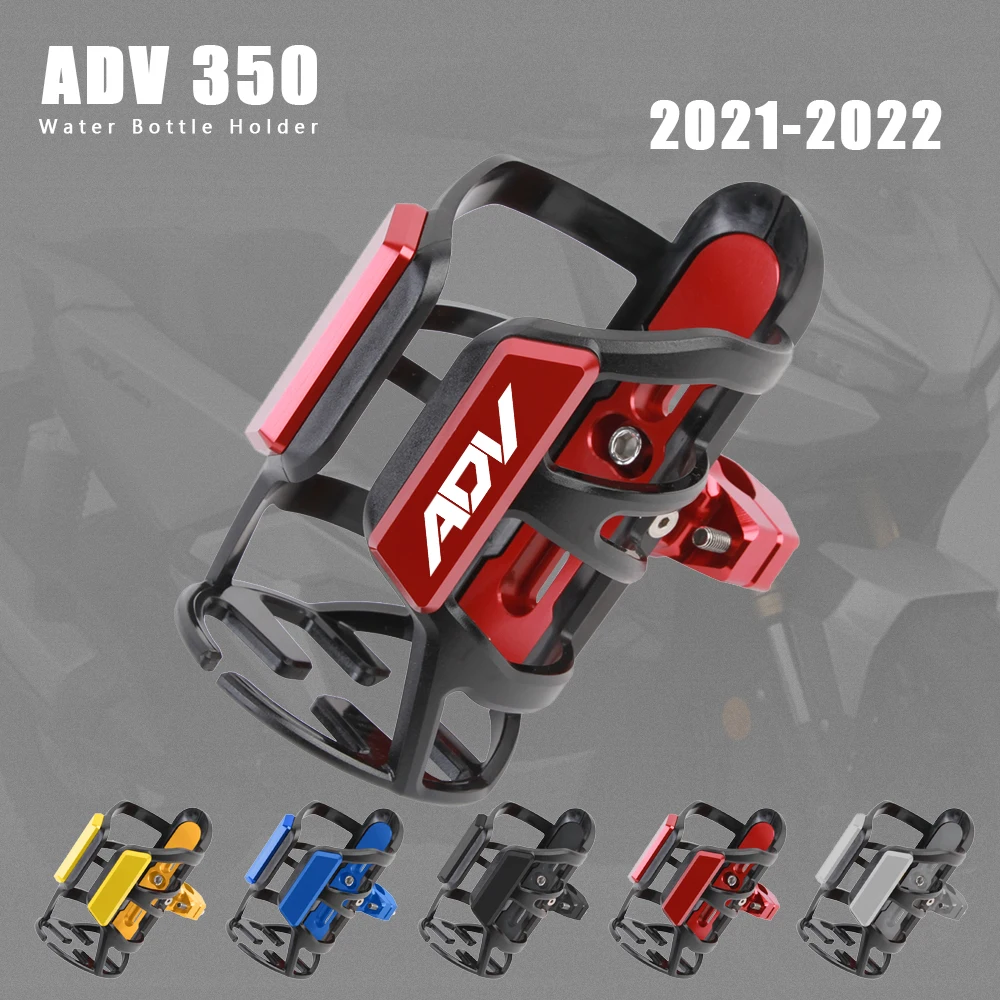 

Motorcycle Water Bottle Holder ADV350 Aluminum + POM Drink Cup Mount Scooter Accessories For Honda ADV 350 2021 2022