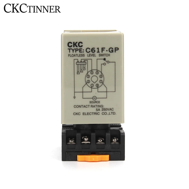 C61F - GP Water Level Controller Switch Pump Automatically Switches With Base Socket DC24V  AC220V AC380V