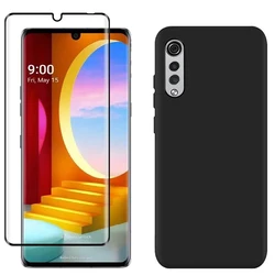 2-in-1 Glass + Full Cover Case For LG Velvet 5G Silicone Case Cover For LG Velvet 5G Screen Protector