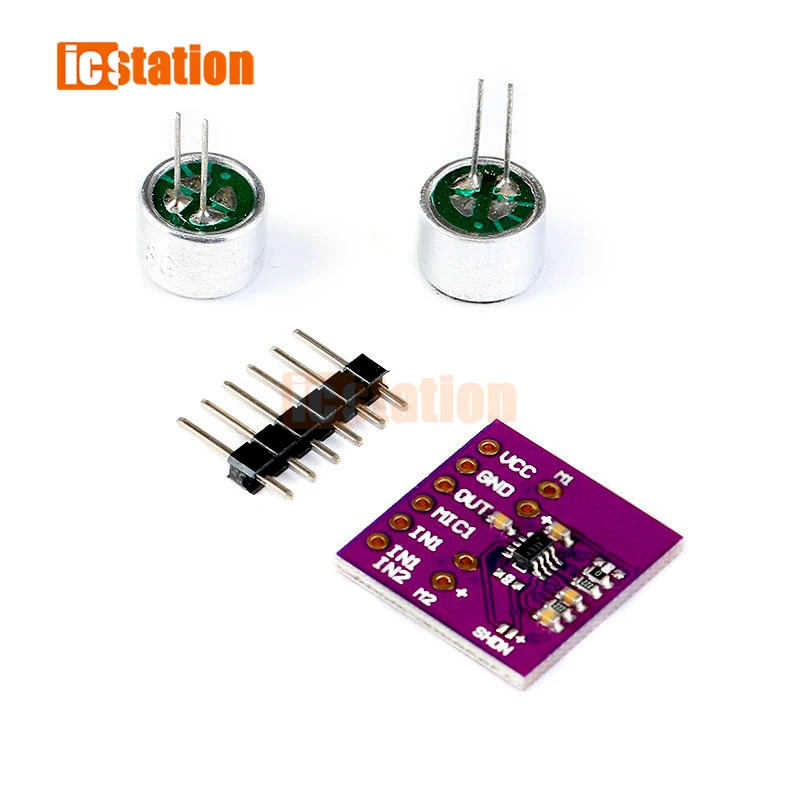 Микрофонный модуль MAX9813H, микрофонный усилитель, усилитель, модуль с двойным входом и фиксированным коэффициентом усиления, встроенная функция смещения