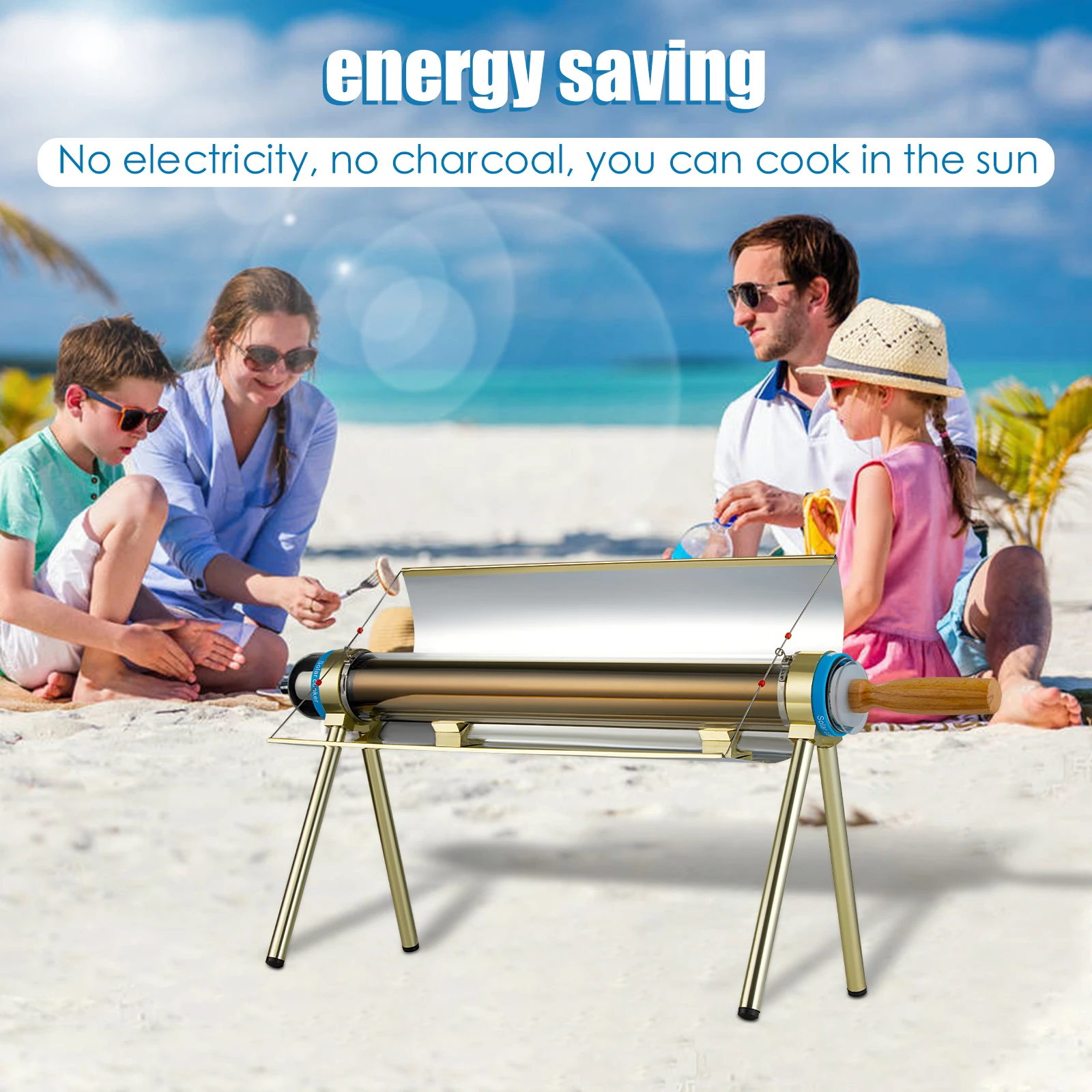 Solar Oven Plus Portable Case 3.3lb Large Portable Stove Solar Cooker Kit Outdoor Solar Grilling Oven for Hiking Kitchen Tools