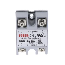 1Pcs SSR40DD SSR-40DD Manufacturer 40A solid state relay ,input 3-32VDC output 5-60VDC