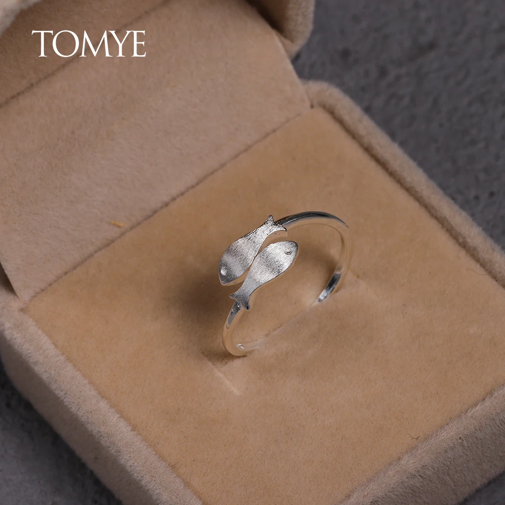 

Sterling Silver Rings 925 TOMYE J22Y001 High Quality Small Fish Opening Adjustable Casual Jewelry for Girl Women Wedding Gift