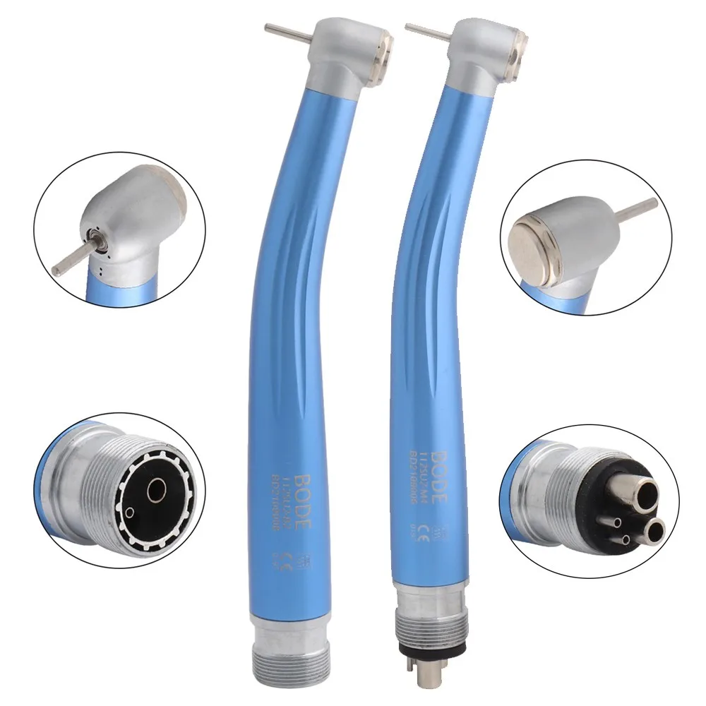 

Dental Color High Speed Handpiece Air Turbine Ceramic Bearings Single Spray Blue 2Hole B2 4Hole M4 BODE