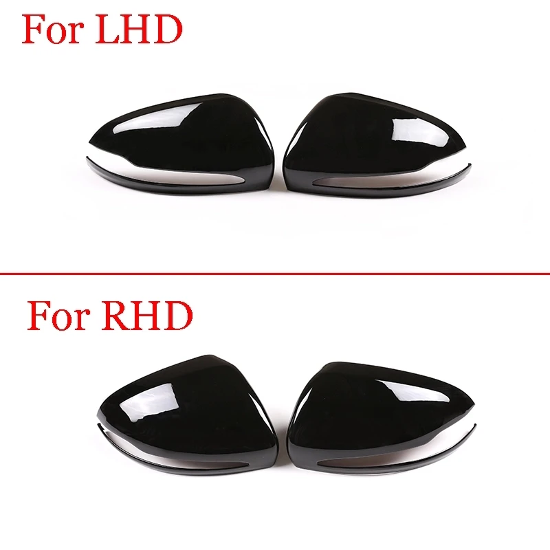 RHD and LHD Car Rearview Mirror Cap Cover Trim For Mercedes Benz C W205 E W213 GLC-Class X253 S Class W222 ABS Car Accessories