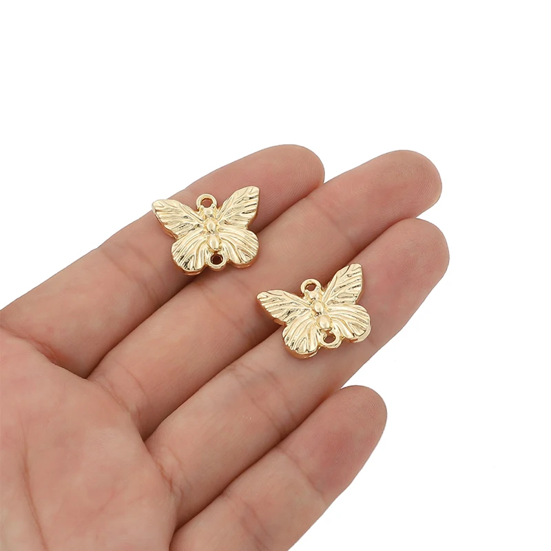 

10Pcs/lot Alloy Butterfly Charms Insect Pendants For Jewelry Making Diy Earrings Bracelet Necklaces Handmade Craft Accessories