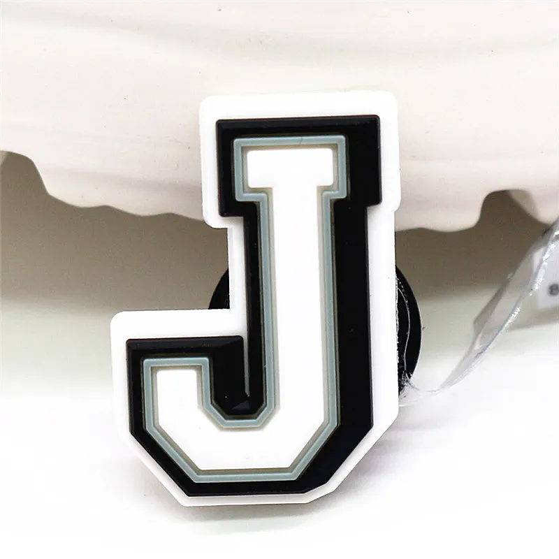 1pcs Original Alphabet PVC Shoe Charms Clog Decorations 26 Letters DIY Sandal Buckles Accessories Fit Bands Party X-mas Gifts