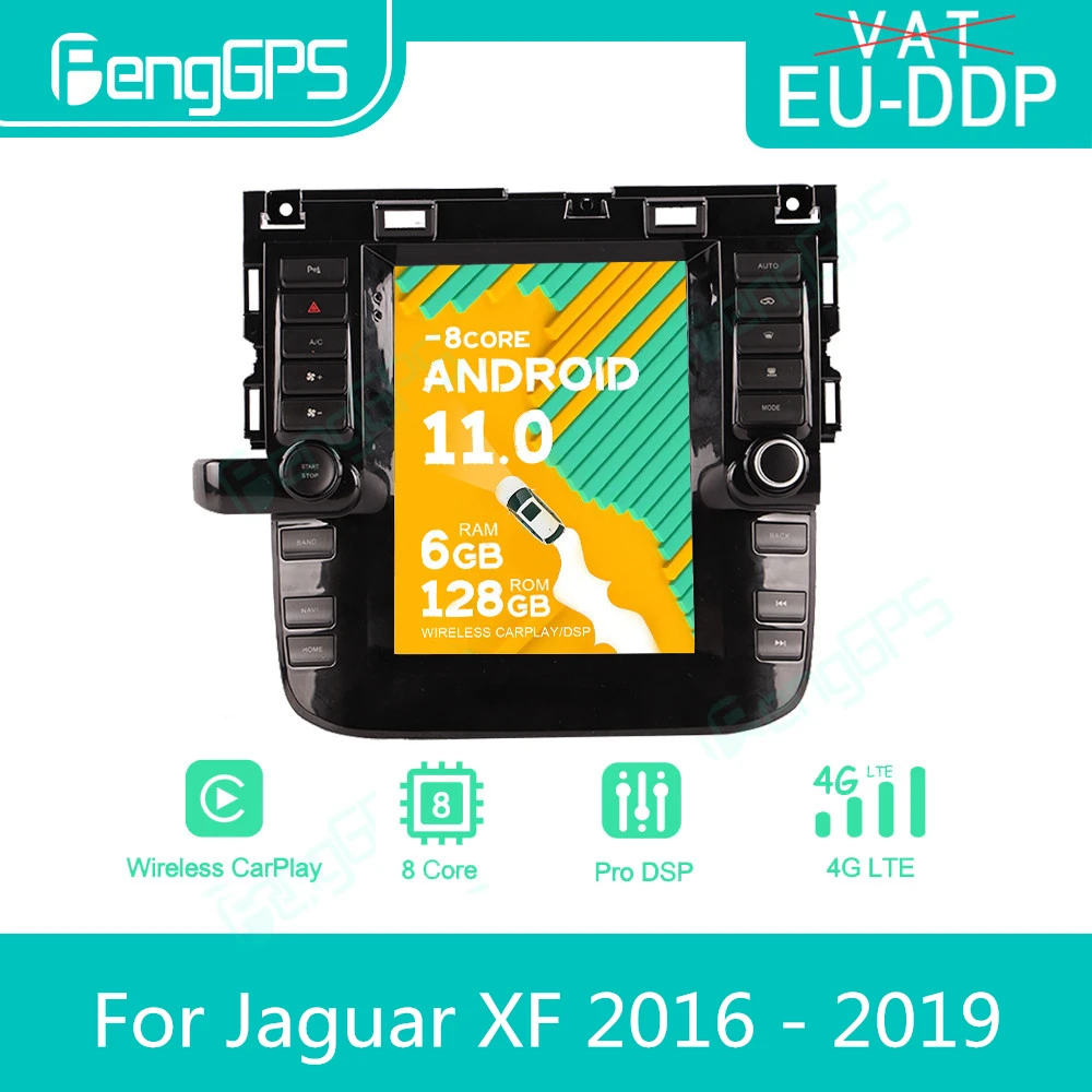 

For Jaguar Xf 2016 - 2019 ​android Car Radio Stereo Autoradio 2 Din Style Multimedia Player Gps Navi Unit Touch Screen