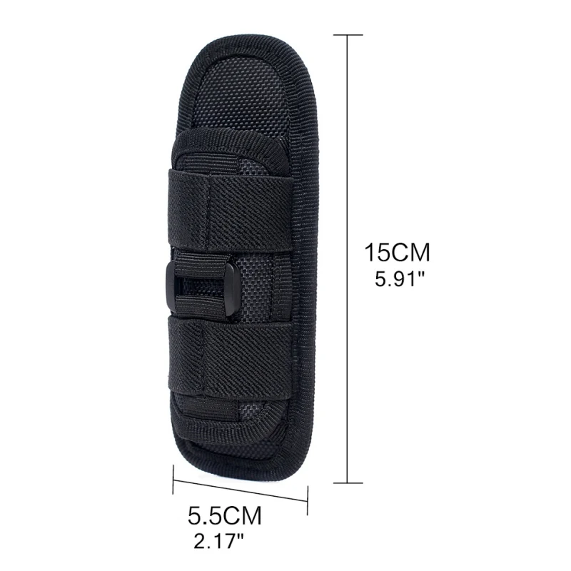 Tactical 360 Degrees Rotatable Flashlight Pouch Holster Torch Case for Belt Torch Cover Hunting Lighting Accessory Survival Kits