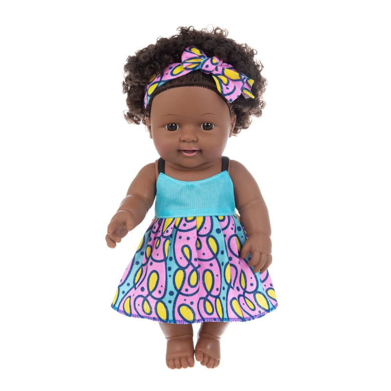 1pcs 30cm multi style African black baby explosion head black skin baby toy