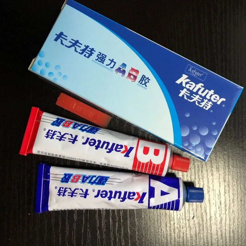 Kafuter A + B resistencia al agua superpegamento de alta temperatura hierro metálico acero inoxidable aluminio fuga taponamiento agujeros de relleno