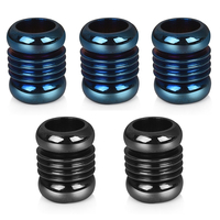 5pcs Stainless Steel Spacer Cylinder Beads Big Hole 7mm Tube European Beads Charm Men Bracelet DIY Jewelry Making Accessories