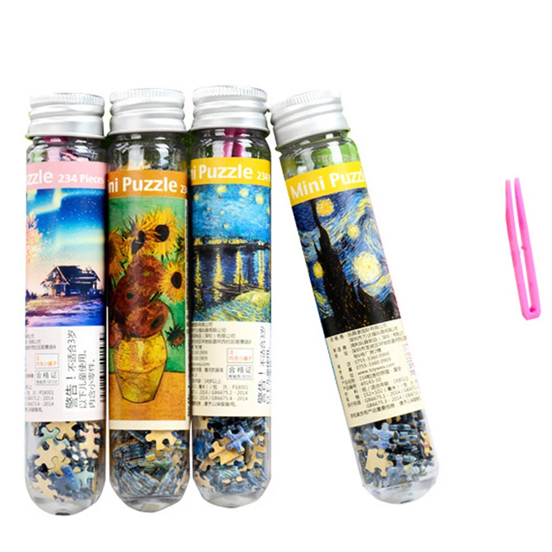 Hot 150/234 Pcs Multi-type Landscape Puzzle Game Test Tube Packaging Educational Toys Or Adults Puzzle Toys Kids home games