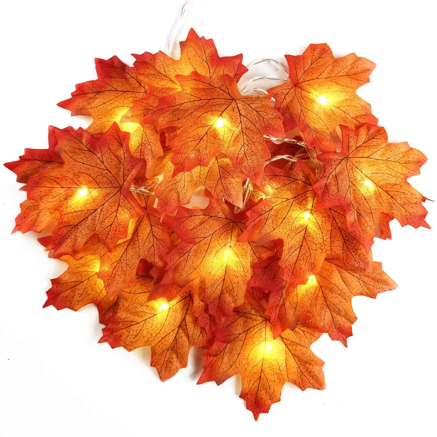 2/3/6M ตกแต่งคริสต์มาสประดิษฐ์ Maple Leaf ใบ LED Light String Lantern Garland Home Party DIY deco ฮาโลวีนใหม่ใช่