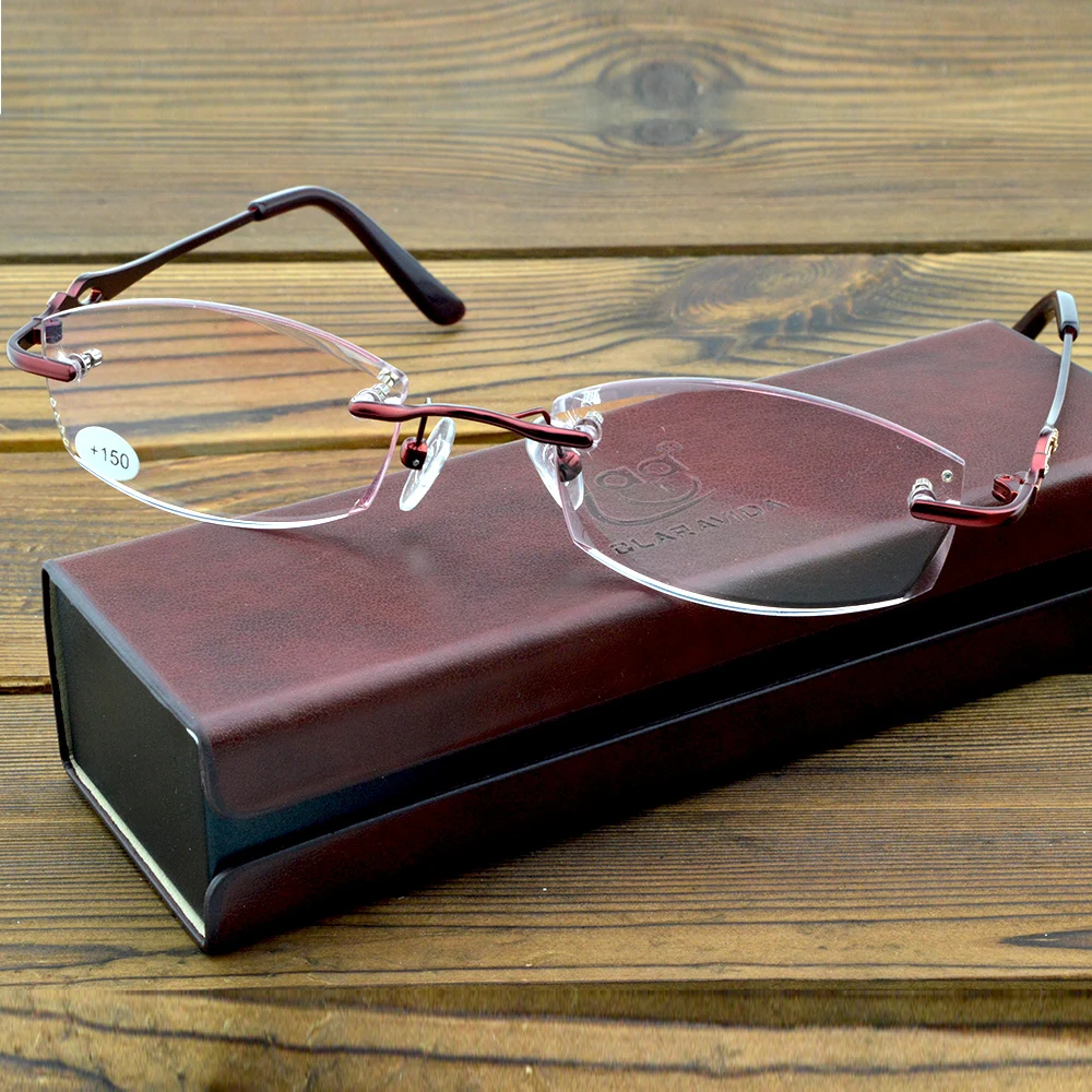 NEW DESIGNER ROYAL LUXURY RIMLESS WOMEN READING GLASSES GRADIENT +1 +1.5 +2 +2.5 +3 +3.5 +4
