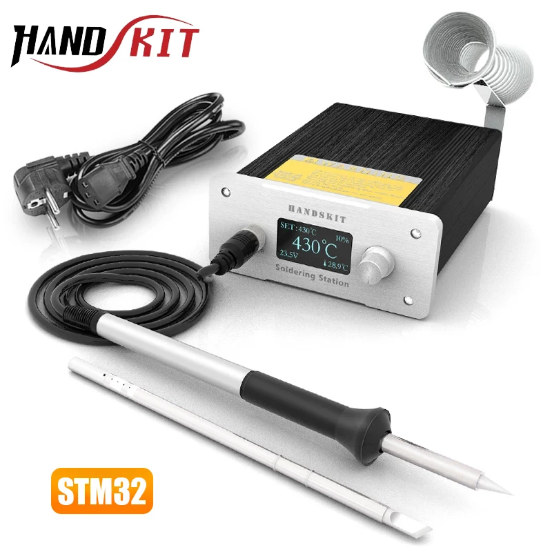 T12 Soldering Station STM 32 Digital Temp Adjust Repair Soldering Iron Equipment Portable Home Electronics Repair Tool Set