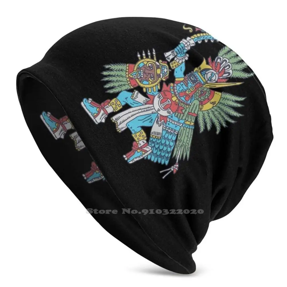 Huitzilopochtli-Aztec God Of Sun And War-Aztec Deity Unisex Men Women Thin Beanie Casual Cap Huitzilopochtli Aztec Mexican God