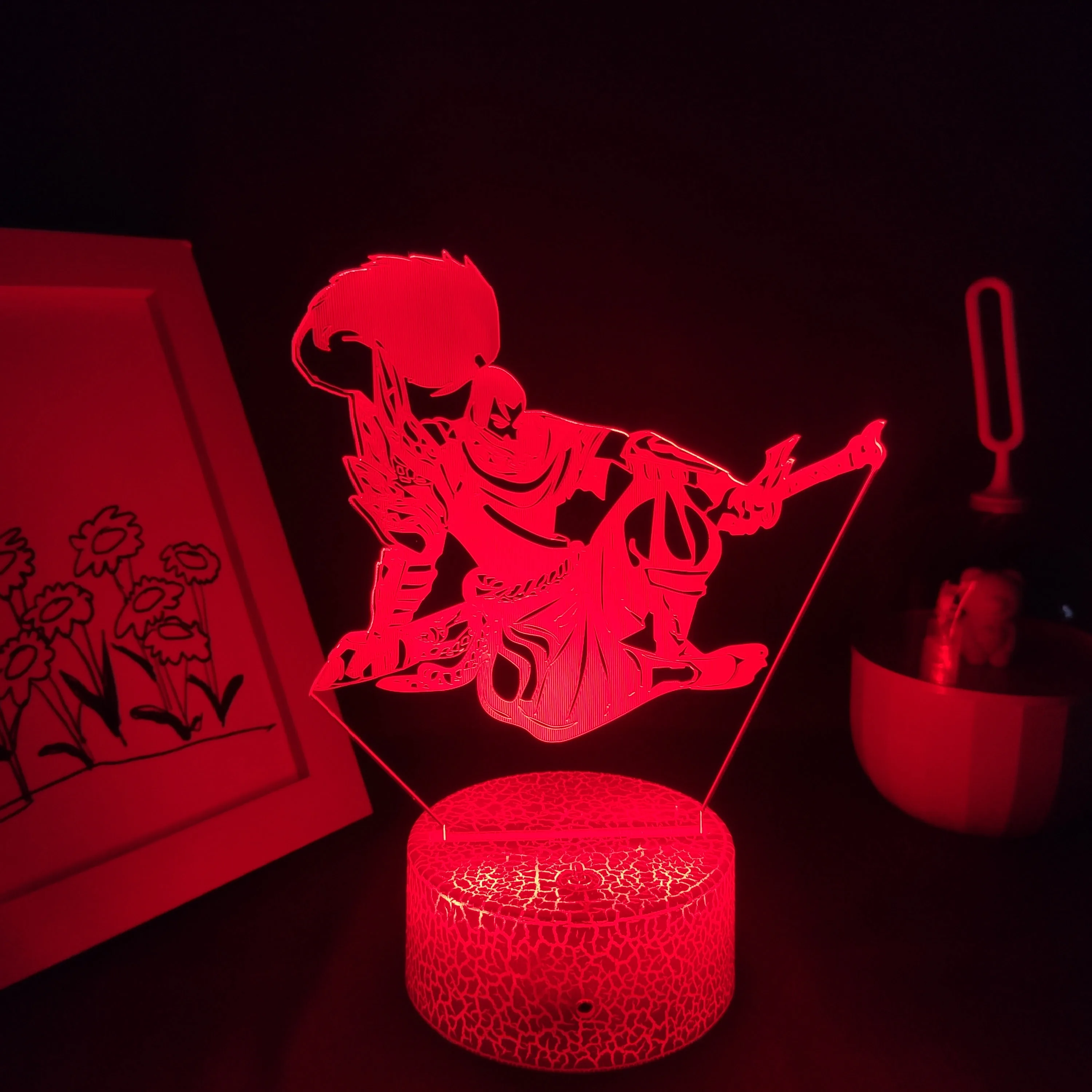 LOL Game Figure The Unforgiven Yasuo Lamp 3D Led RGB Neon Night Lights Gift Bed Room Table Colorful Decoration League of Legends