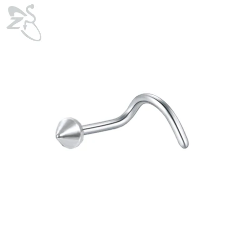Stainless Steel Moon Heart Skull Nose Stud