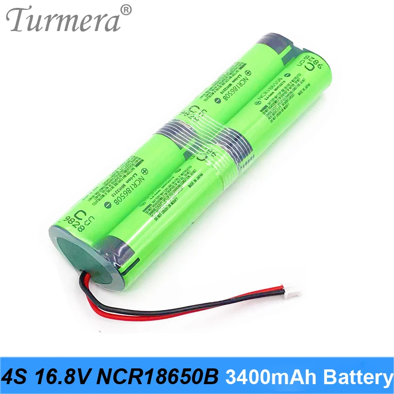 4S 16. 8V 14.4V 3400mAh Reachargeable Lithium Battery Pack NCR18650B 3400mah 20A Battery Cell with BMS for Gun Muscle Massager