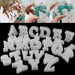 2Size Styles Letter Alphabet Number Silicone Molds Crystal Epoxy Resin Pendant Keychain Mould for DIY Jewelry Making Supplies