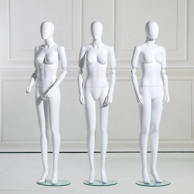 High Quality White Color Dummy Fiberglass Female Mannequin Bendable Hot Sale