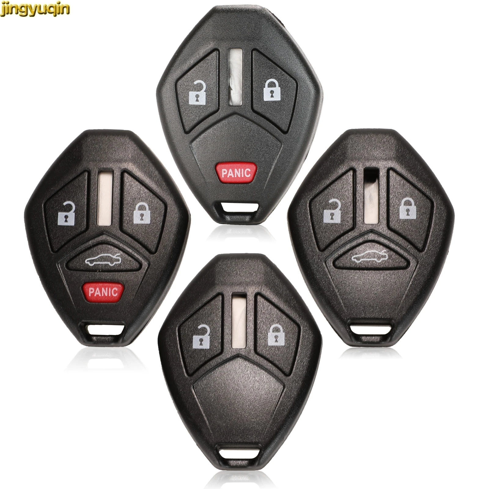 

Jingyuqin 50pcs Remote Car Key Shell For Mitsubishi Lancer Outlander Endeavor Galant 2/3/4 Buttons Key Fob Without Blade