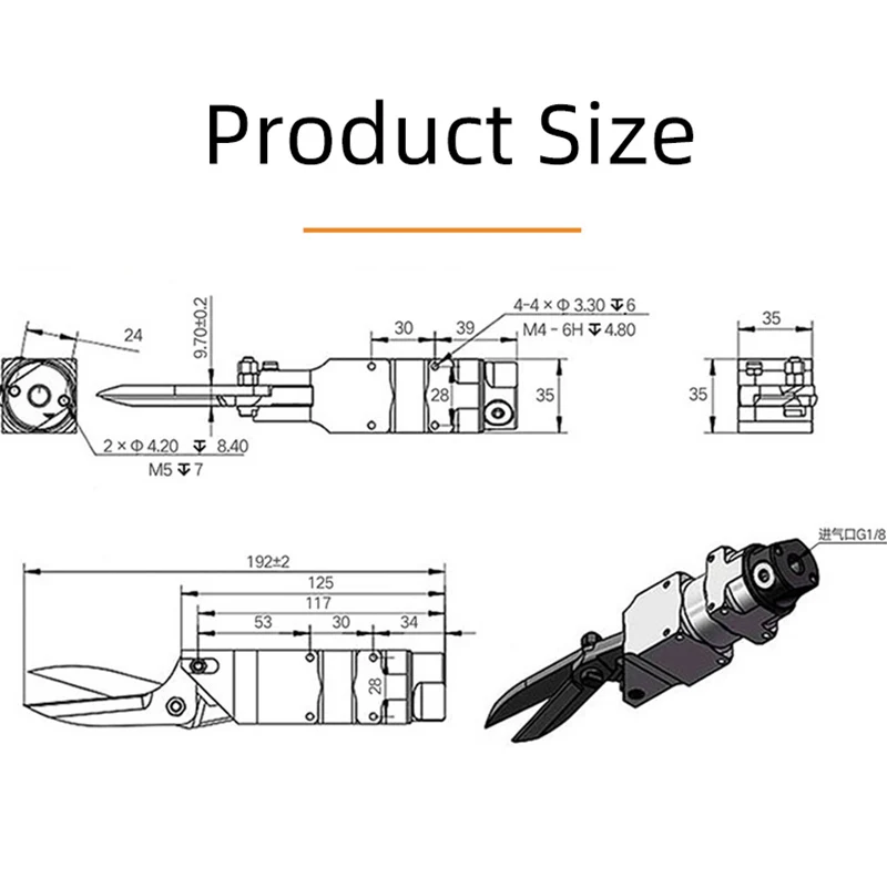 Pneumatic Scissors Mask Cutting Cutter Pneumatic Air Nipper Scissors For plastic fabric Cable Wire Air Nippers Shears