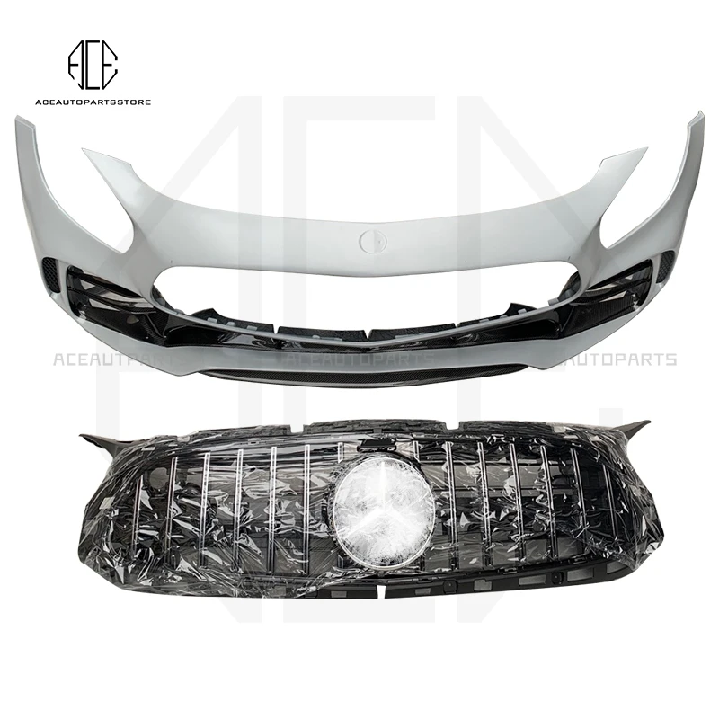 Front Bumper Lip Splitters Flaps For Mercedes Benz AMG GT AMG GTS AMG GTR Coup Half Carbon Fiber Front Chin