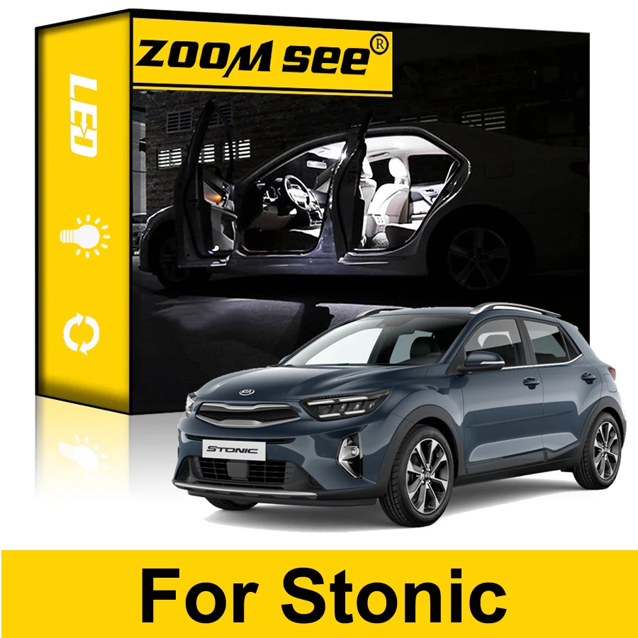 

11 шт. Автомобильный светодиодный интерьер для KIA Stonic 2017 2018 2019 2020 2021 2022 купол для чтения багажника перчатки светильник Canbus без ошибок