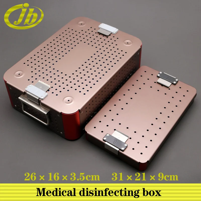 Medizinische desinfektion box chirurgische betriebs instrument single-deck aluminium legierung kaffee autoklaven sterilisation